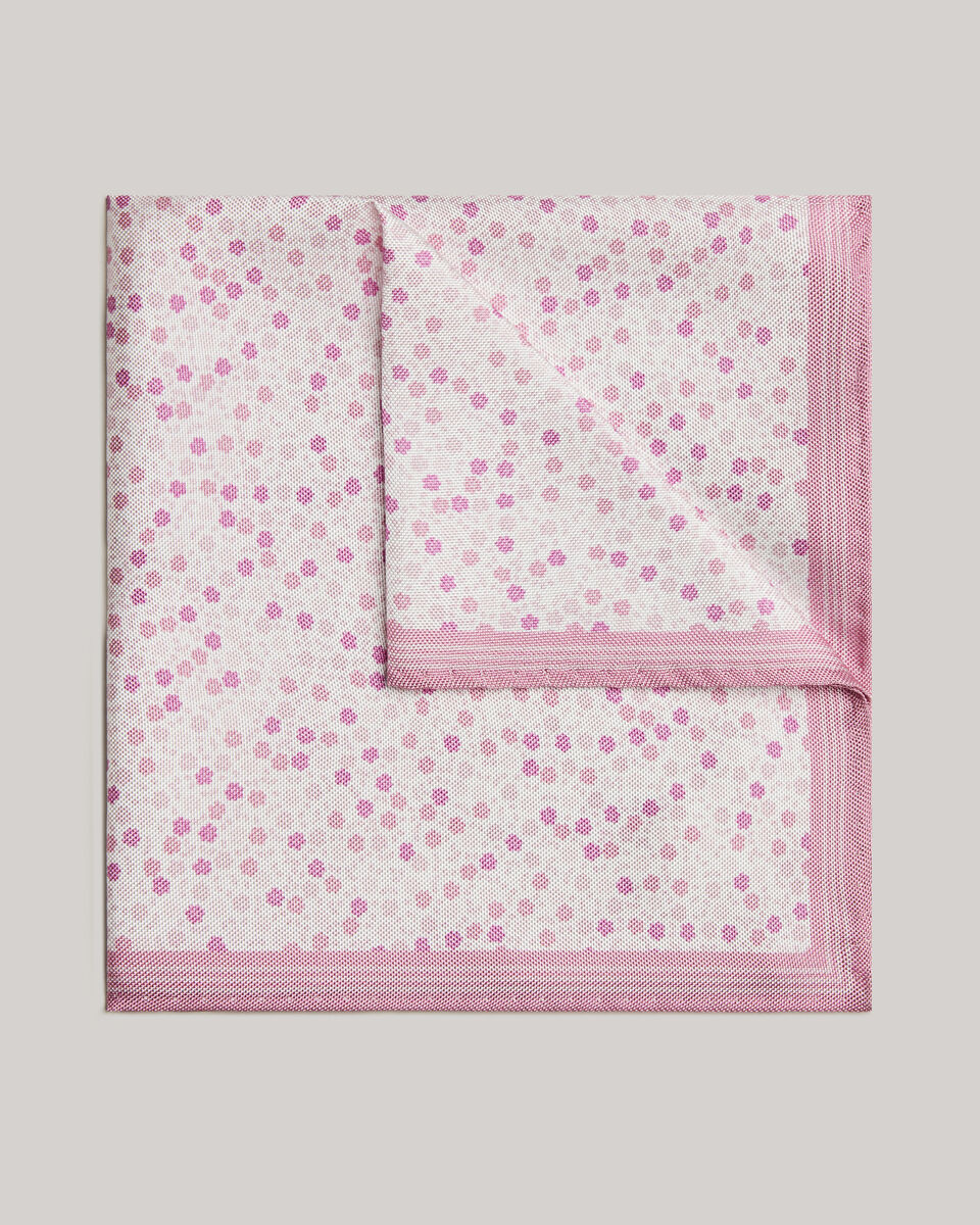 Floral Printed Silk Pocket Square, , hi-res